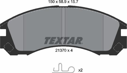 Textar 2137001 - Тормозные колодки, дисковые, комплект parts5.com