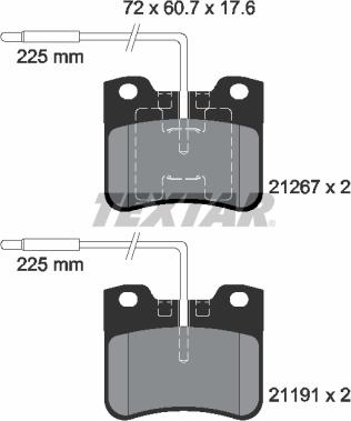 Textar 2126702 - Тормозные колодки, дисковые, комплект parts5.com