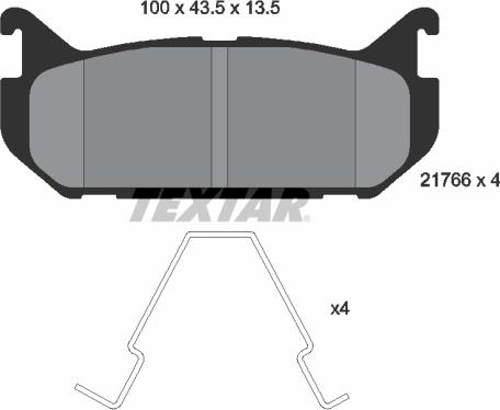 Textar 2176603 - Тормозные колодки, дисковые, комплект parts5.com