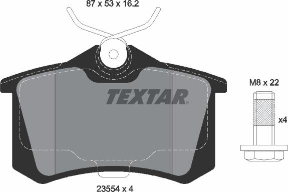 Textar 2355406 - Brake Pad Set, disc brake parts5.com