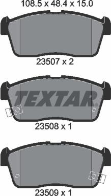 Textar 2350701 - Тормозные колодки, дисковые, комплект parts5.com