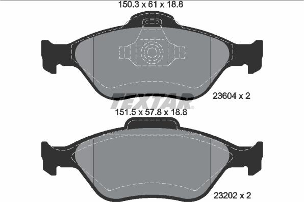 Textar 2360406 - Тормозные колодки, дисковые, комплект parts5.com