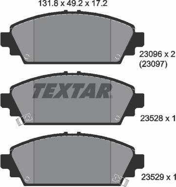 Textar 2309601 - Тормозные колодки, дисковые, комплект parts5.com