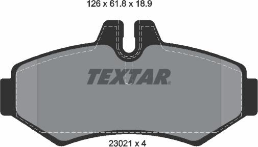 Textar 2302101 - Тормозные колодки, дисковые, комплект parts5.com