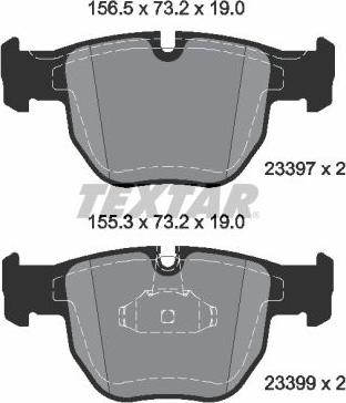 Textar 2339703 - Тормозные колодки, дисковые, комплект parts5.com