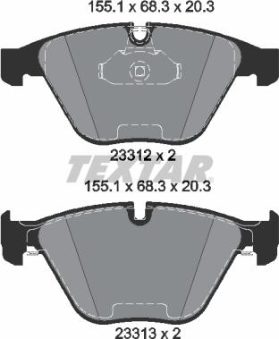 Textar 2331211 - Тормозные колодки, дисковые, комплект parts5.com