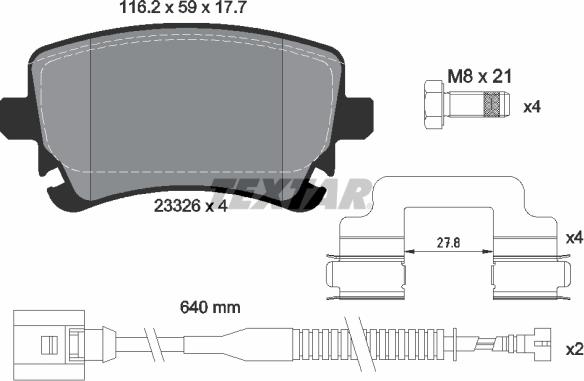 Textar 2332603 - Тормозные колодки, дисковые, комплект parts5.com