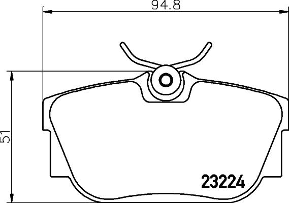 Textar 2322411 - Brake Pad Set, disc brake parts5.com