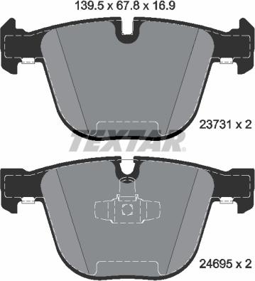 Textar 2373101 - Тормозные колодки, дисковые, комплект parts5.com