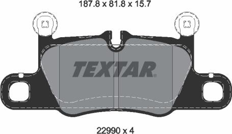 Textar 2299001 - Тормозные колодки, дисковые, комплект parts5.com