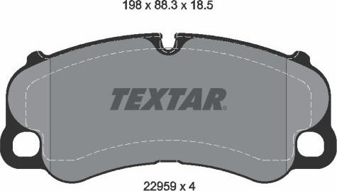 Textar 2295901 - Тормозные колодки, дисковые, комплект parts5.com