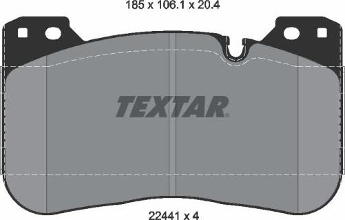 Textar 2244101 - Тормозные колодки, дисковые, комплект parts5.com