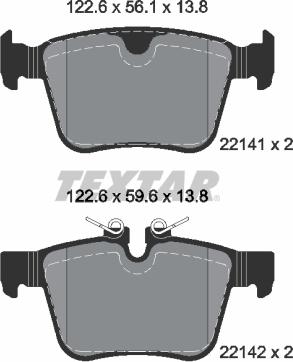 Textar 2214103 - Тормозные колодки, дисковые, комплект parts5.com