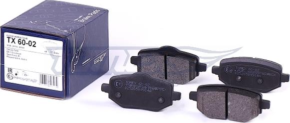 TOMEX brakes TX 60-02 - Тормозные колодки, дисковые, комплект parts5.com