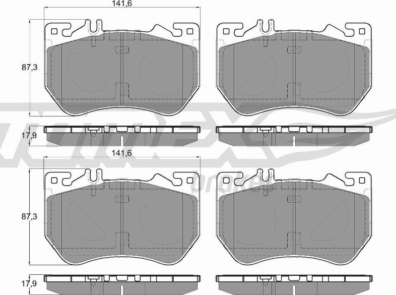 TOMEX brakes TX 60-21 - Тормозные колодки, дисковые, комплект parts5.com