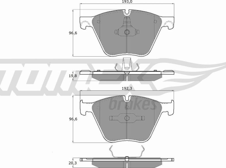 TOMEX brakes TX 19-45 - Тормозные колодки, дисковые, комплект parts5.com