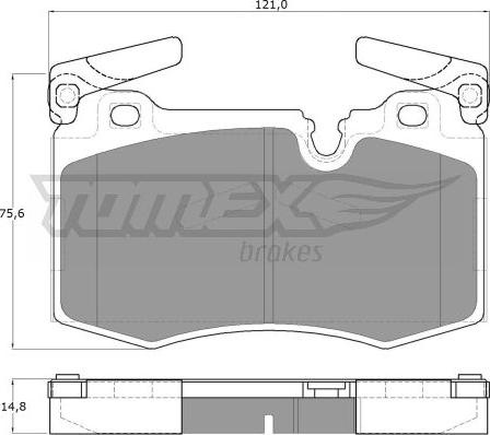 TOMEX brakes TX 19-47 - Тормозные колодки, дисковые, комплект parts5.com