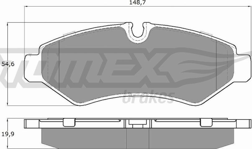 TOMEX brakes TX 19-51 - Тормозные колодки, дисковые, комплект parts5.com