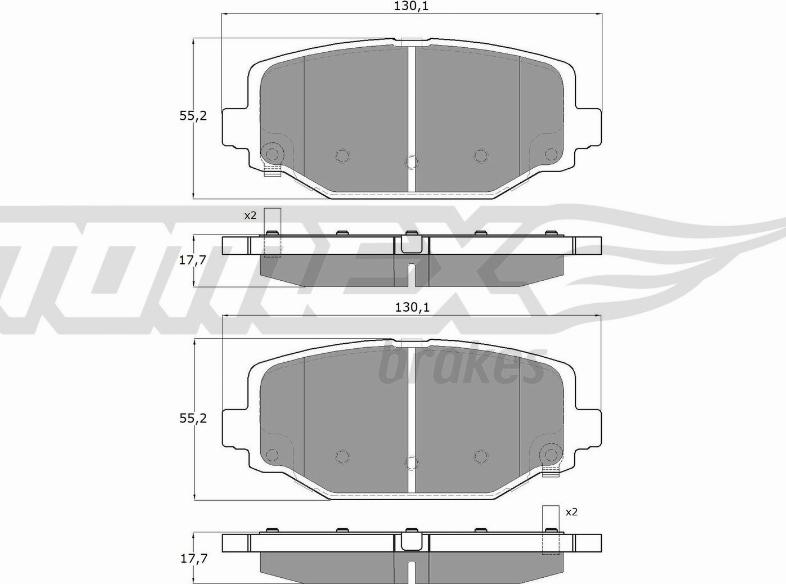 TOMEX brakes TX 19-05 - Тормозные колодки, дисковые, комплект parts5.com