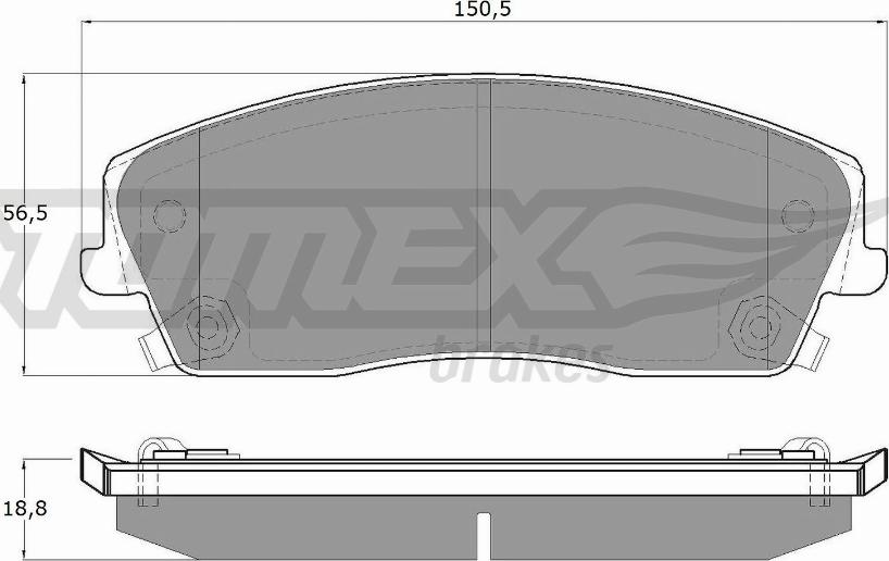 TOMEX brakes TX 19-18 - Тормозные колодки, дисковые, комплект parts5.com