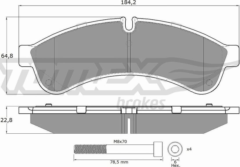 TOMEX brakes TX 19-30 - Тормозные колодки, дисковые, комплект parts5.com