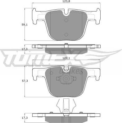 TOMEX brakes TX 19-29 - Тормозные колодки, дисковые, комплект parts5.com