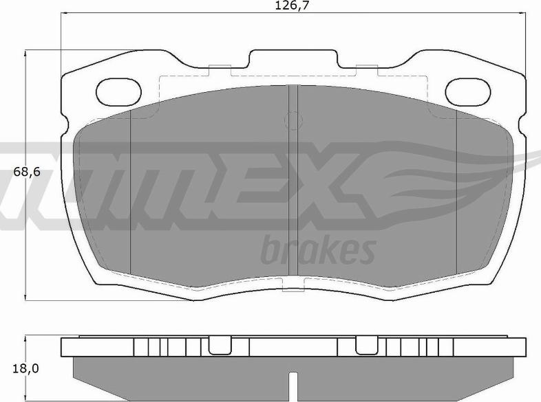 TOMEX brakes TX 19-23 - Тормозные колодки, дисковые, комплект parts5.com