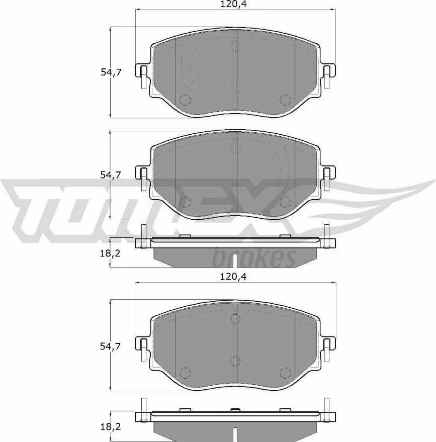 TOMEX brakes TX 19-76 - Тормозные колодки, дисковые, комплект parts5.com