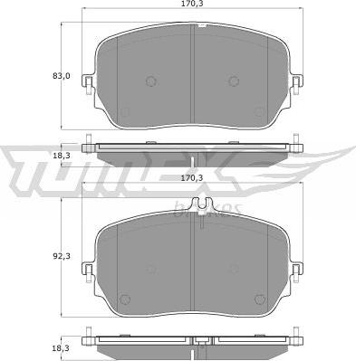 TOMEX brakes TX 19-78 - Тормозные колодки, дисковые, комплект parts5.com