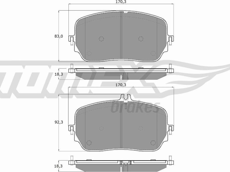 TOMEX brakes TX 19-78 - Тормозные колодки, дисковые, комплект parts5.com