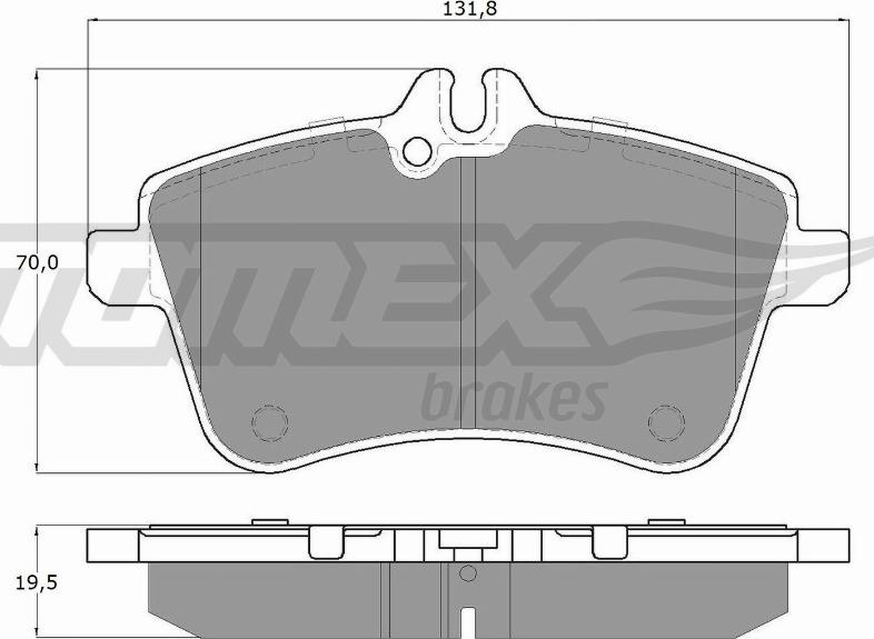 TOMEX brakes TX 14-55 - Тормозные колодки, дисковые, комплект parts5.com