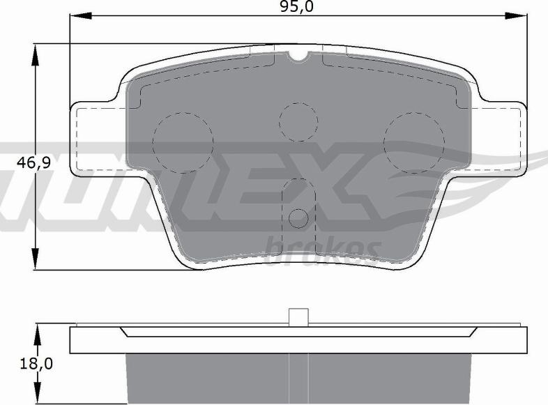 TOMEX brakes TX 14-65 - Тормозные колодки, дисковые, комплект parts5.com