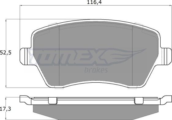 TOMEX brakes TX 14-16 - Тормозные колодки, дисковые, комплект parts5.com