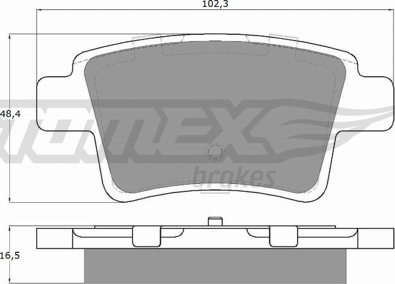 TOMEX brakes TX 14-82 - Тормозные колодки, дисковые, комплект parts5.com