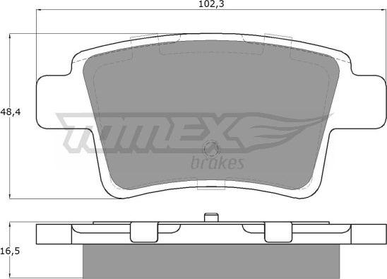 TOMEX brakes TX 14-82 - Тормозные колодки, дисковые, комплект parts5.com