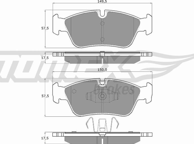 TOMEX brakes TX 14-35 - Тормозные колодки, дисковые, комплект parts5.com