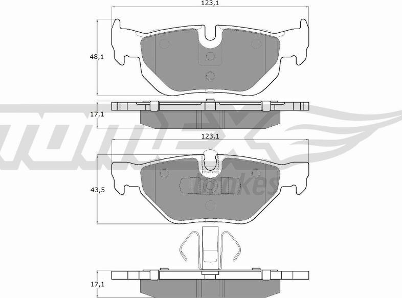 TOMEX brakes TX 14-36 - Тормозные колодки, дисковые, комплект parts5.com