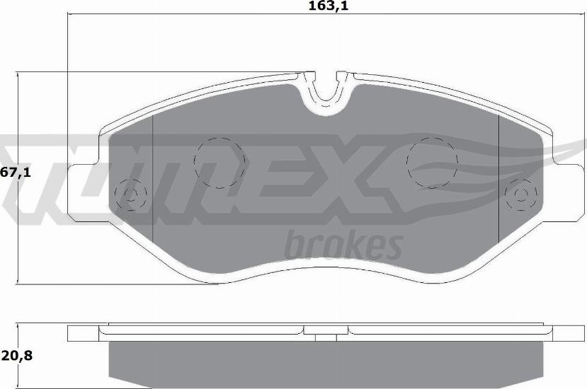 TOMEX brakes TX 14-25 - Тормозные колодки, дисковые, комплект parts5.com