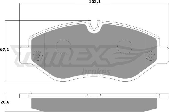 TOMEX brakes TX 14-25 - Тормозные колодки, дисковые, комплект parts5.com