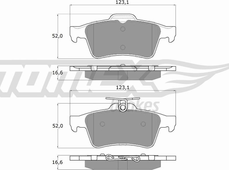 TOMEX brakes TX 14-28 - Тормозные колодки, дисковые, комплект parts5.com