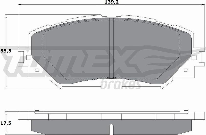 TOMEX brakes TX 14-72 - Тормозные колодки, дисковые, комплект parts5.com