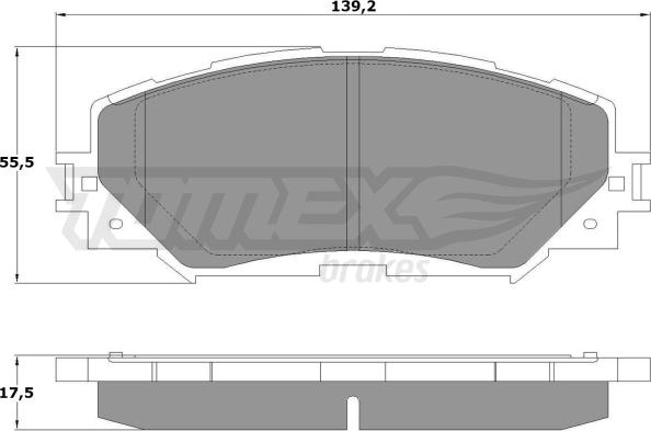 TOMEX brakes TX 14-72 - Тормозные колодки, дисковые, комплект parts5.com