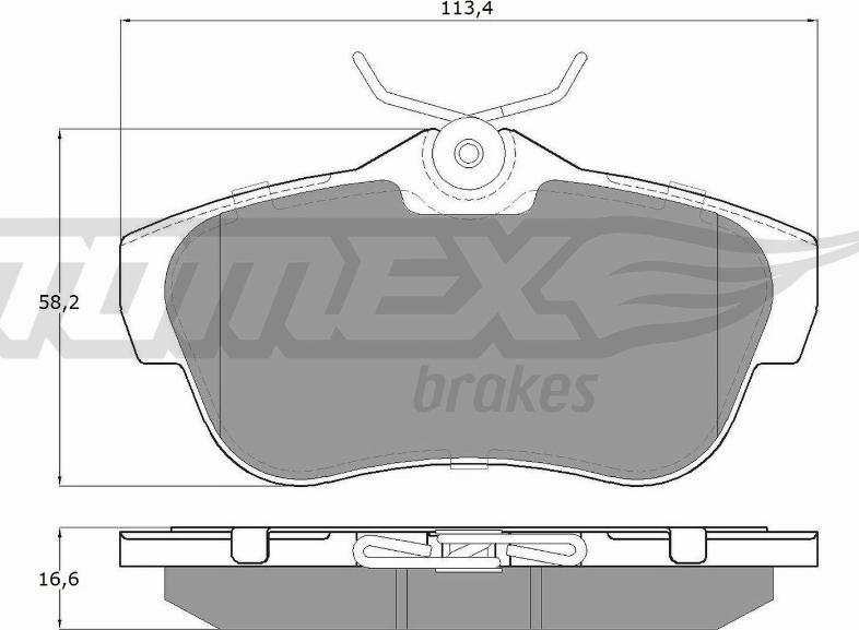 TOMEX brakes TX 15-94 - Тормозные колодки, дисковые, комплект parts5.com