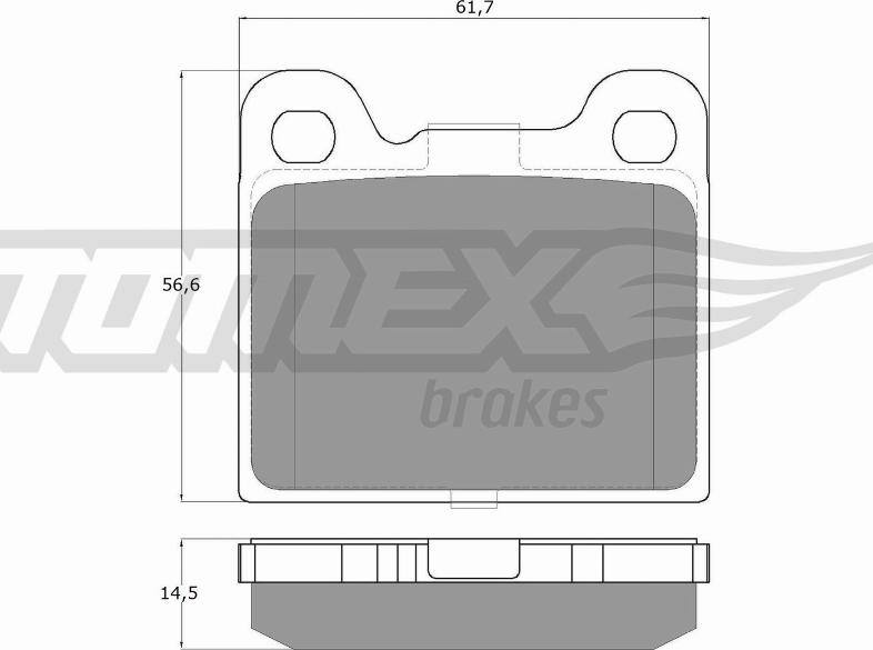 TOMEX brakes TX 15-06 - Тормозные колодки, дисковые, комплект parts5.com