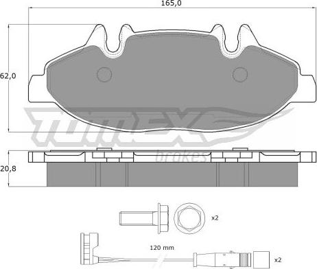 TOMEX brakes TX 15-02 - Тормозные колодки, дисковые, комплект parts5.com