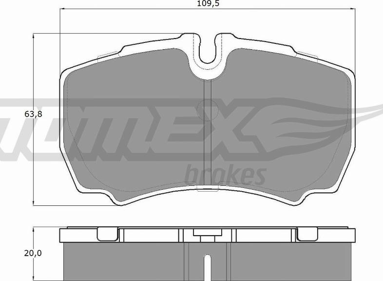 TOMEX brakes TX 15-11 - Тормозные колодки, дисковые, комплект parts5.com