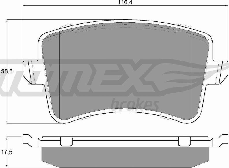 TOMEX brakes TX 15-81 - Тормозные колодки, дисковые, комплект parts5.com