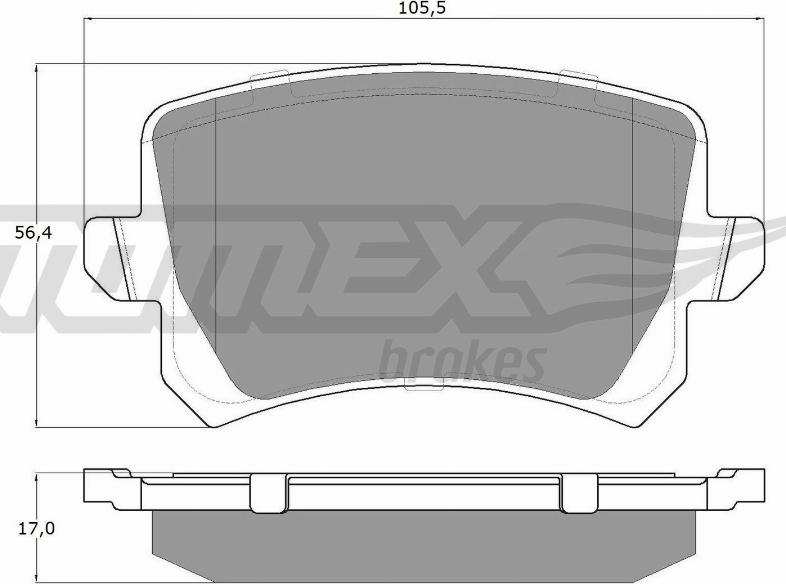 TOMEX brakes TX 15-83 - Тормозные колодки, дисковые, комплект parts5.com