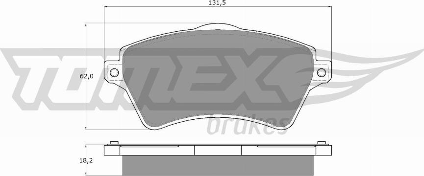 TOMEX brakes TX 15-39 - Тормозные колодки, дисковые, комплект parts5.com