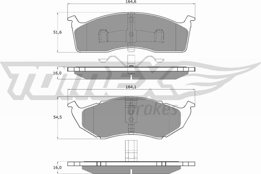 TOMEX brakes TX 15-34 - Тормозные колодки, дисковые, комплект parts5.com